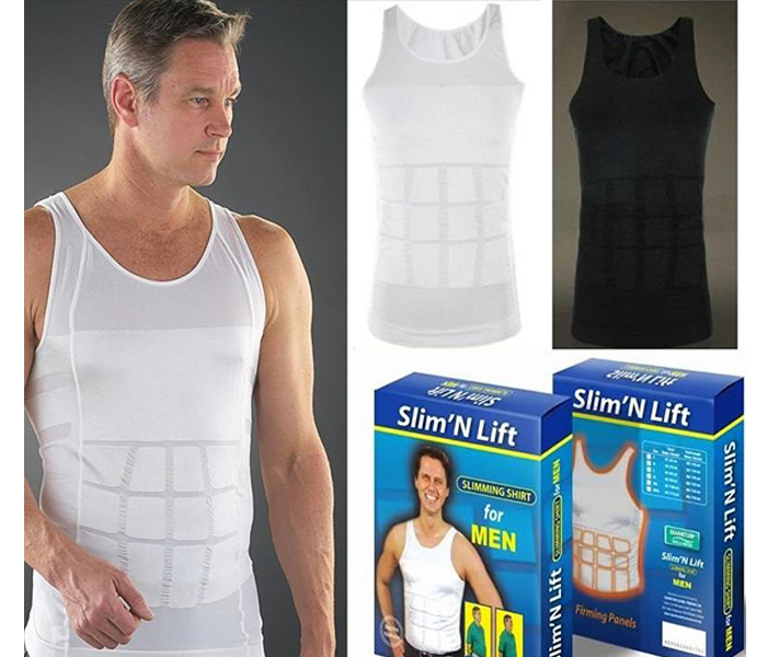 Slim N Lift Slimming Shirt For Men White - Lar88