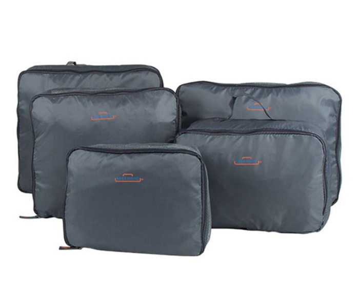 5 piece travel bag organizer set gray