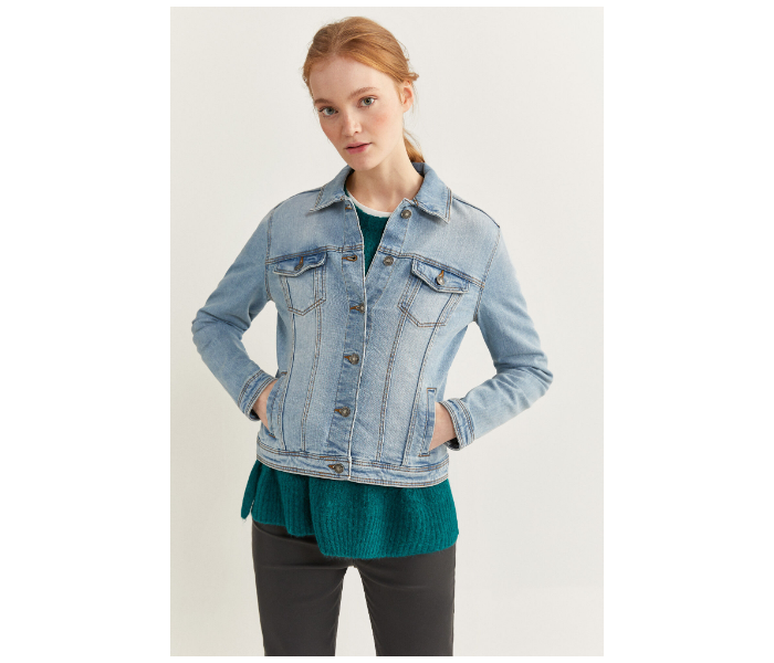 Springfield Womens Cotton Denim Jacket Medium Blue S  Amazoncouk  Fashion