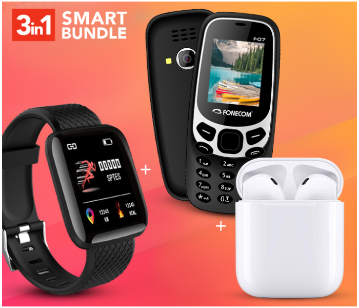 Buy Fonecome FO7 Dual Sim Base Phone Bla63960 Price in Oman