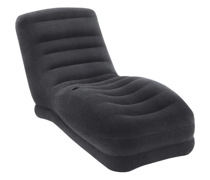 Lounge chair inflatable grey/black Intex 