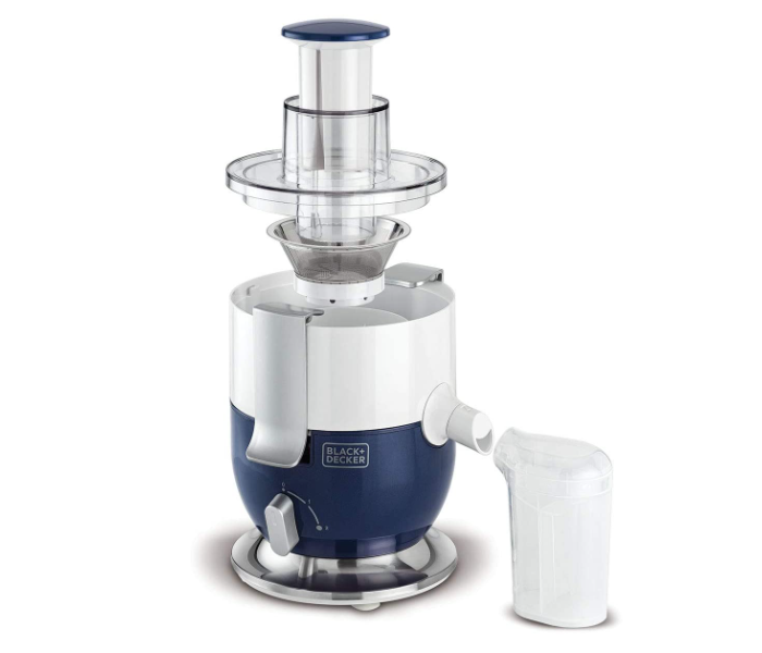 BLACK & DECKER Juice Extractor, 1000 Watt, White / Blue - JE350