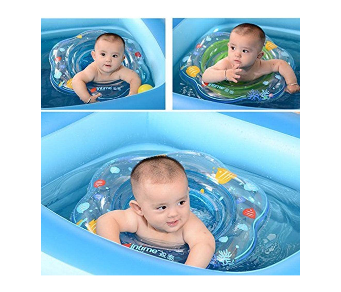 Green Double Baby Airbags Floating PVC Inflatable Baby Swim Float Seat Swimming Ring 