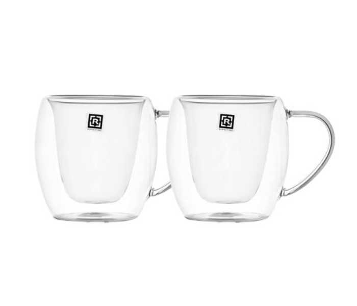 Double Wall Mug Set, 250ml Borosilicate Glass Cup, RF10528