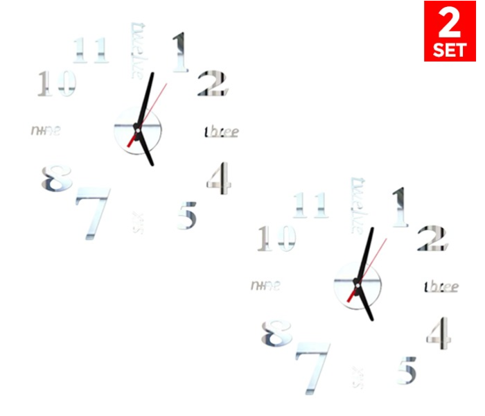 Buy Generic 3D Wall Clock Mirror 124542 Price in Qatar, Doha