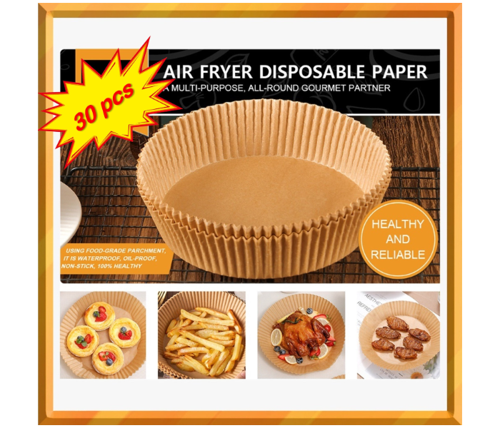 50pcs Disposable Air Fryer Liner Non Stick Oil Proof Parchment Paper Food Pad  Paper For Baking Microwave Roasting, Check Out Today's Deals Now