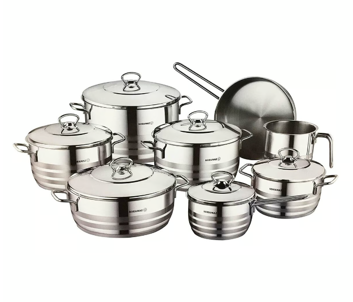 Cookware set, stainless steel, 11 pieces, Astra - Korkmaz