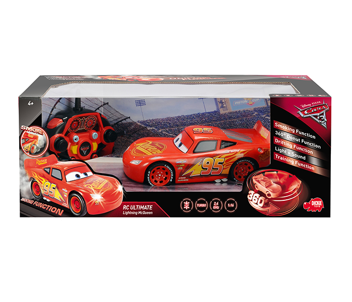 Dickie Toys- Cars The Movie Voiture de Course RC Ultimate-Lightning McQueen  avec télécommande Radio à 3 canaux, 203086005 : : Jeux et Jouets