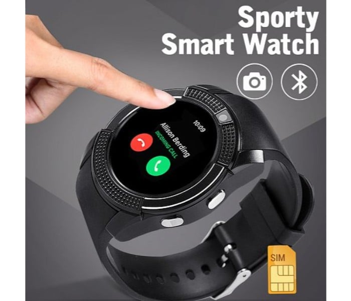 Sporty Bluetooth Smart Watch with Camera, Mem17830