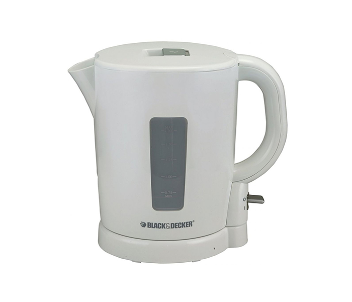 Black+Decker 1 Liter Concealed Coil Electric Kettle, 2 Years Warranty -  Grey/White