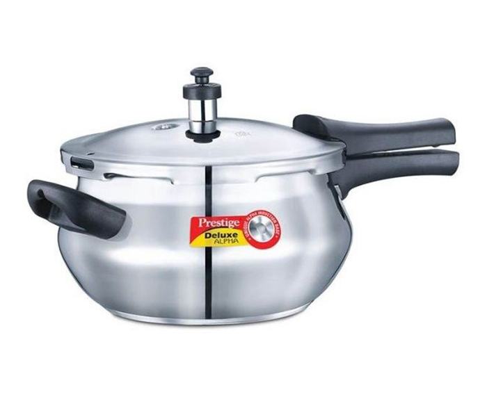 Prestige Deluxe Stainless Steel Mini Handi Pressure Cooker, 3.3-Liter