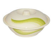 RoyalFord RF8091 10-inch Melamine Super Rays Bowl with Lid - Mint Green