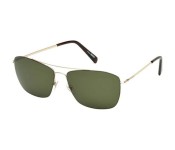Mont Blanc MB 594S 28N Aviator Gold Frame & Green Mirrored Sunglasses for Men