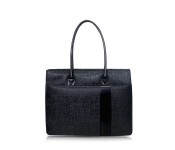 Promate Nicole 15 inch Premium Trendy Ladies Tote Bag for Laptop with Multiple Pockets, Black