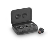 Promate Powerbeat 2-In-1 High Definition Ultra-Light True Wireless Stereo Earbuds with 5000Mah Charging Case, Black