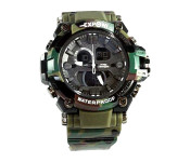 Exponi Analog-Digital Wrist Watch for Men - Army Green