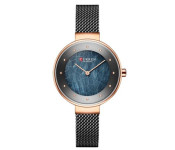 Curren 9032 Analog Quartz Watch For Women Black and Grey