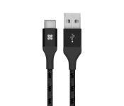 Promate UniLink-CAM USB 3.1 USB-C Heavy Duty Mesh Armored Cable - Black