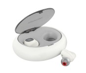 Promate Trueblue Bluetooth 4.1 Stereo Sound Earphone with Mic and Charging Case, White
