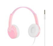 Promate Jamz Kiddie Over-The-Ear Wired Stereo Headset with HD Sound, Pink