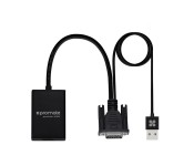 Promate ProLink-V2H VGA-to-HDMI Adaptor Kit with Audio Support - Black