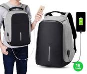 Anti-Theft Backpack 18 Inch with USB Port LOC Grey JA001  - Similar Product Imag - ID 38959