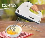  Scarlett JA022 7 Speed Easy to Hold Super Hand Mixer  - White 
