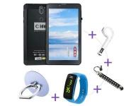 C idea CM433 7 Inch Dual Sim 1GB RAM 8GB Internal Memory Android 4G LTE Tablet With Combo of Airpod, Touch Pen, Finger Holder and LED Watch Black  - Similar Product Imag - ID 40406