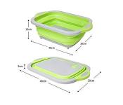 Multi-function Sink Cutting Board with Dish Tub Foldable Dish Tub - Portable Washing Basin, Drain Food Tray 3 In 1 Food Grade