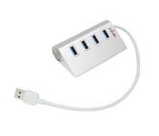 Trands TR-HB6880 Alloy Aluminium USB 3.0 Multi 4 Port USB Hub for PC - Silver  - Similar Product Imag - ID 40832