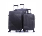 Para John 3-Piece Maze Trolly Luggage Set PJTR3077 - Black  - Similar Product Imag - ID 43815