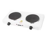 Geepas GHP32014 Electric Double Hotplate with Auto Thermostat - White