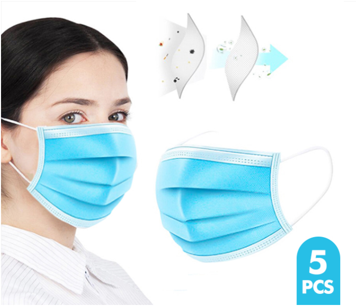 Disposable 3-Layer Earloop Mouth Face Mask - 5 pc  - Similar Product Imag - ID 46118