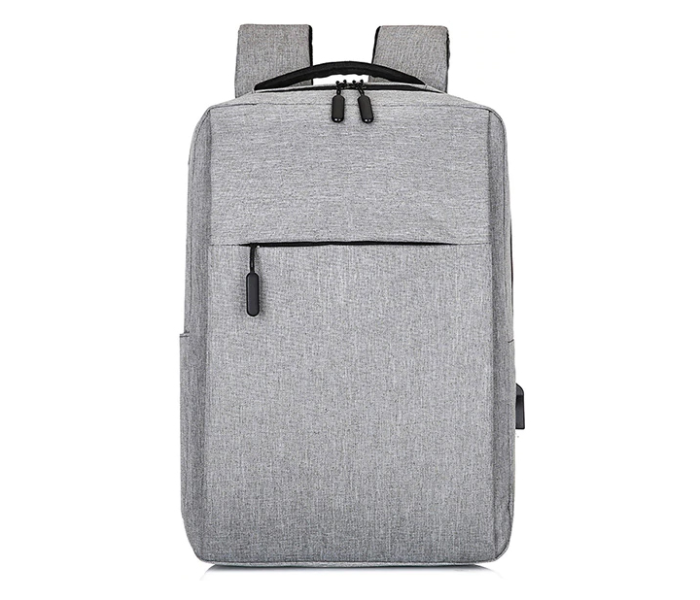 Anti-theft USB Charging Backpack Laptop Notebook Travel School Bag Grey
