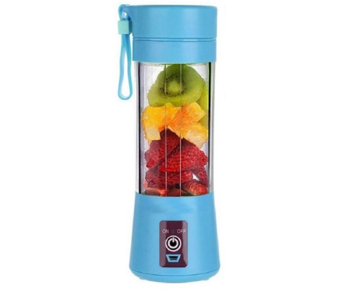 Portable Rechargeable Juice Blender with 6 Stainless Steel Blade Blue JA016