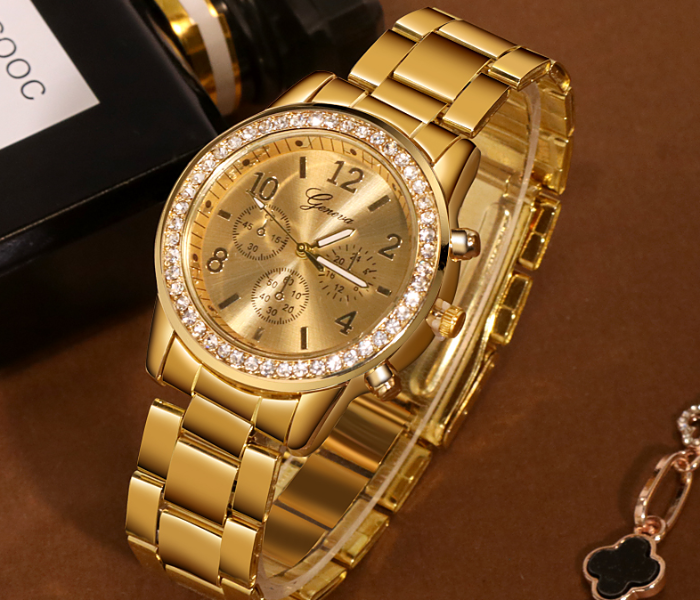 GENEVA Feminino Luxury Watch - Gold