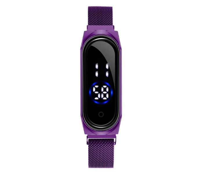 Jongo New Trend Digital Wrist Watch JA157-3 Touch Screen with Magnetic Mesh Belt - Purple 