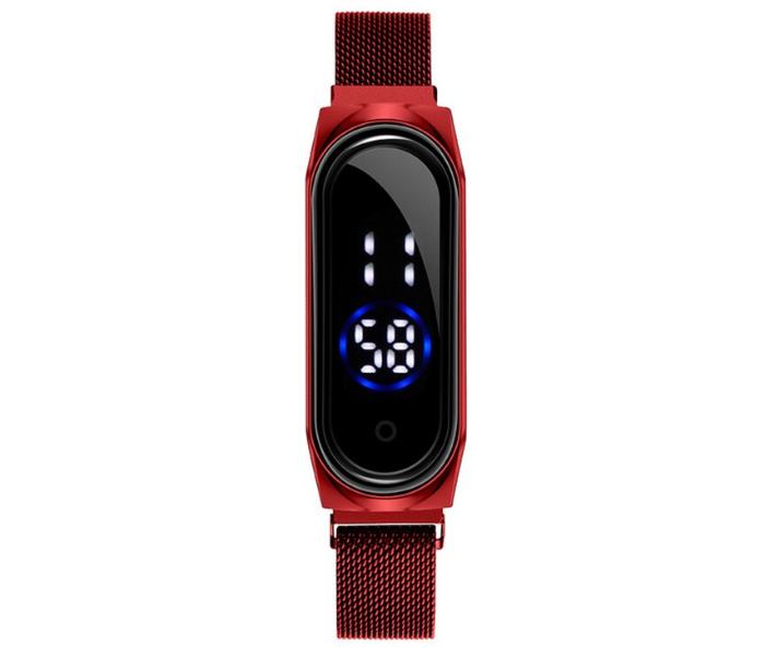 Jongo New Trend Digital Wrist Watch JA157-6 Touch Screen with Magnetic Mesh Belt -Red  - Similar Product Imag - ID 49845