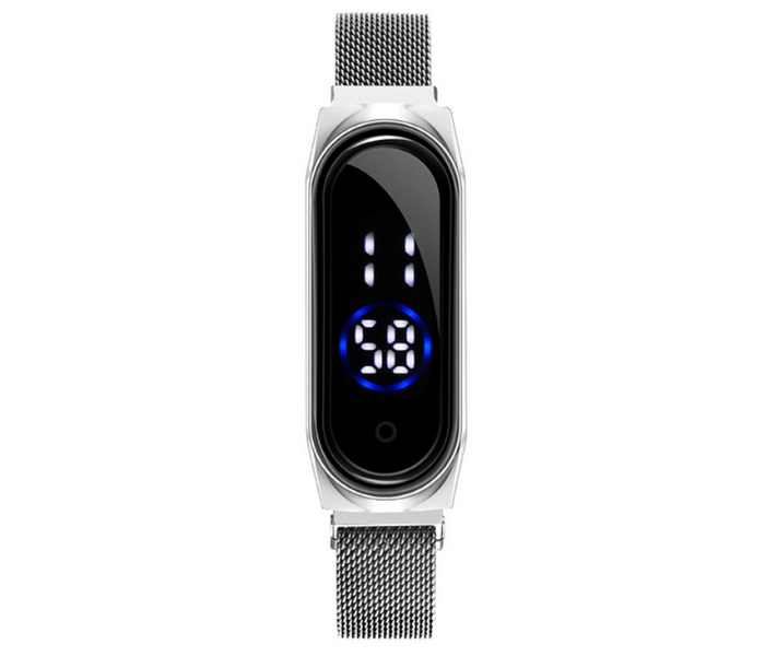 Jongo New Trend Digital Wrist Watch JA157-5 Touch Screen with Magnetic Mesh Belt -Silver  - Similar Product Imag - ID 49842