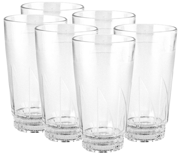 Royalford RF2654-GT6 6 Pieces 12oz Glass Tumbler - Clear  - Similar Product Imag - ID 26915