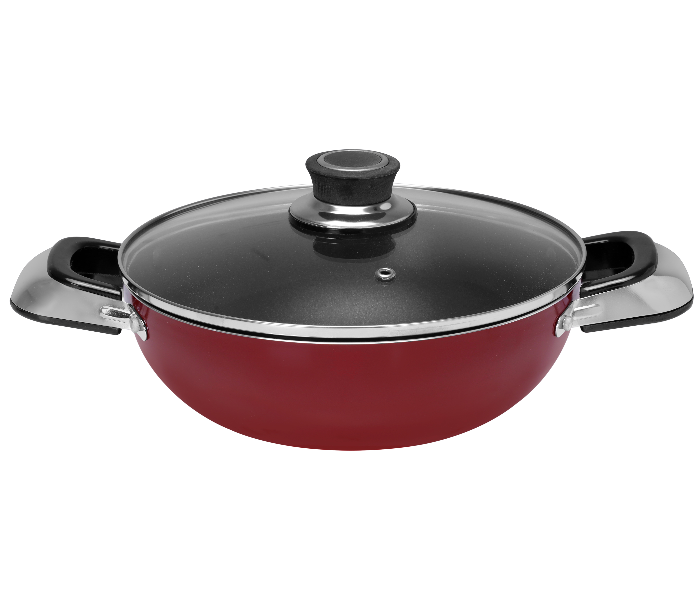 Royalford RF2947 22cm Non Stick Wok Pan with Lid - Red  - Similar Product Imag - ID 1478