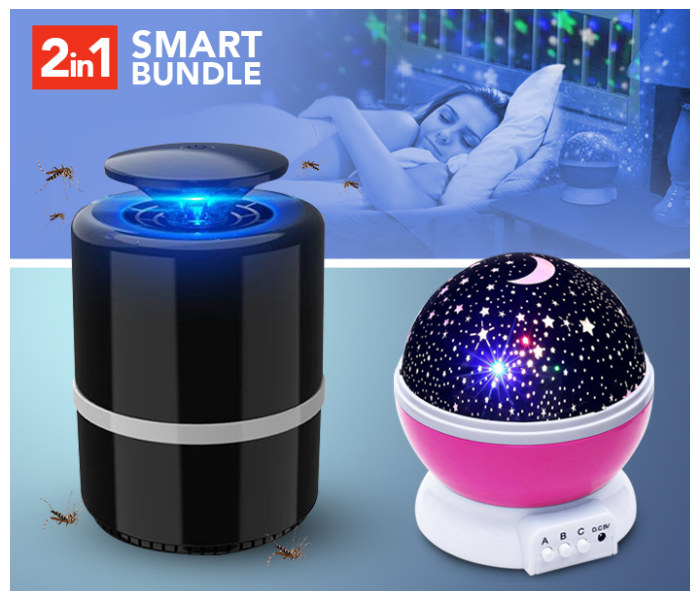 Magic Dream Rotating Projection Lamp JA043 + LED PCT3 Repellent Pest Control And Mosquito Trap Lamp 