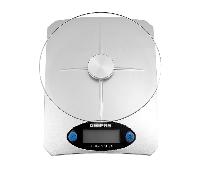 Geepas GBS4209 5Kg Digital Kitchen Scale - White