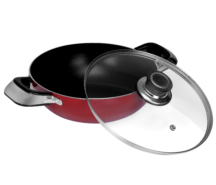 Royalford RF2949 30cm Non Stick Wok Pan with Lid - Red  - Similar Product Imag - ID 1479