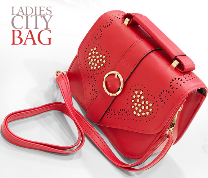 Victoria Mini City Design Beautiful Sling Bag for Women -Red
