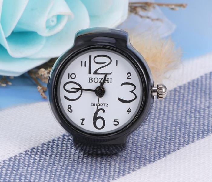 Finger Ring Fashion Exquisite Quartz Watch 1 Pc - Black  - Similar Product Imag - ID 52427