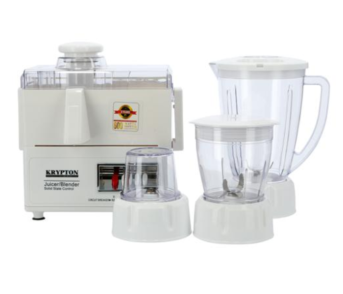 Krypton KNB6021 4 in 1 600W Juicer & Blender with Powerful Motor - White