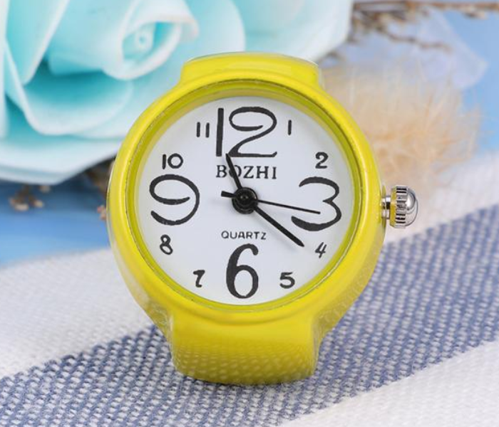 Finger Ring Fashion Exquisite Quartz Watch 1 Pc - Yellow  - Similar Product Imag - ID 52434