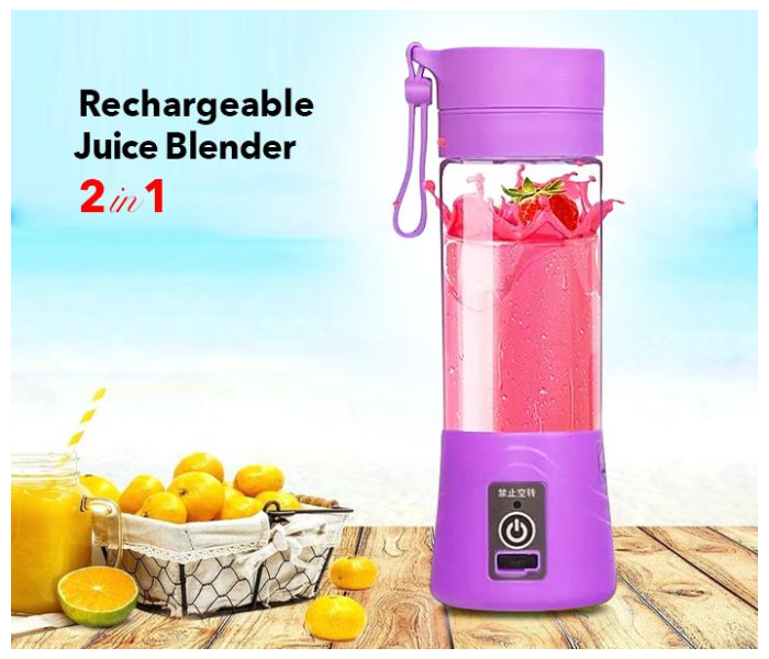 Portable Rechargeable Juice Blender 6B with USB Charger JA016 - Purple  - Similar Product Imag - ID 52610