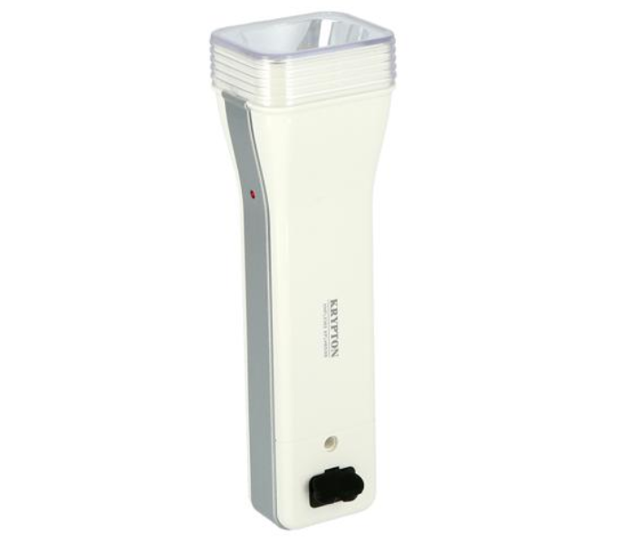 Krypton KNFL5365 Rechargeable LED Flashlight With Solar Panel - White